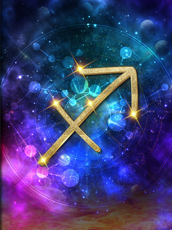 Sagittarius Unveiled: Navigate Your Journey with 222 Pages of Numerology Wisdom, Positive Affirmations, and a Cosmic Sagittarius-Inspired Abstract Design