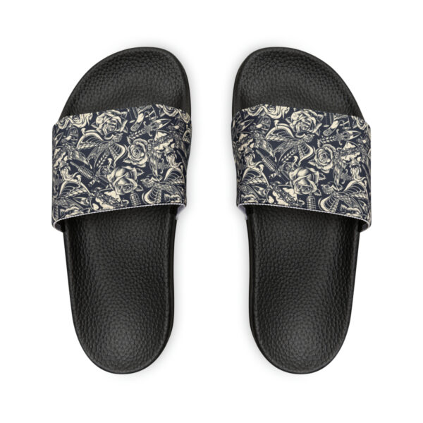 Tattoo-Inspired Greys Women's PU Slide Sandals - Image 11