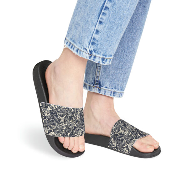 Tattoo-Inspired Greys Women's PU Slide Sandals - Image 19