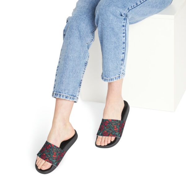 Tattoo-Inspired Roses Women's PU Slide Sandals - Image 20