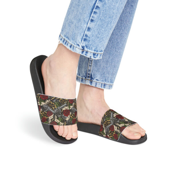 Tattoo-Inspired Hustle Women's PU Slide Sandals - Image 19