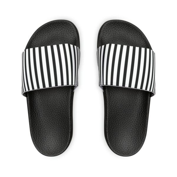 Striped Women's PU Slide Sandals - Image 11