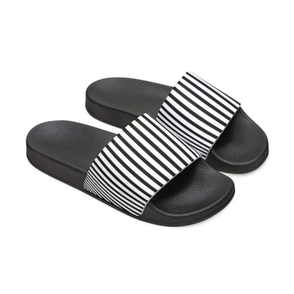 Striped Women's PU Slide Sandals - Image 17