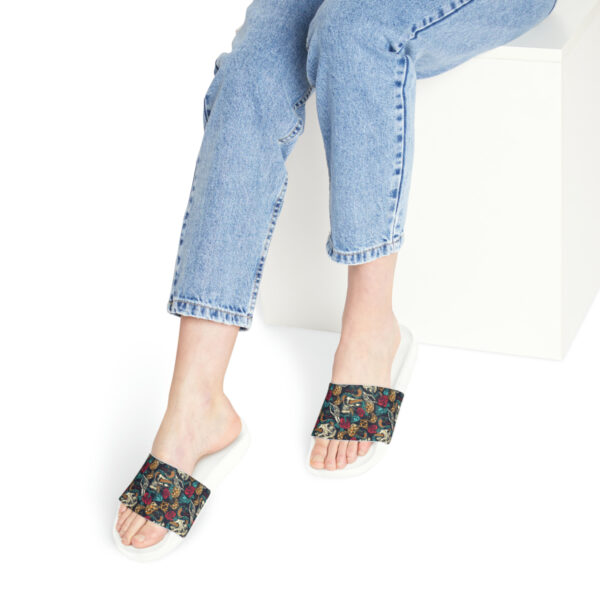 Tattoo-Inspired Skulls Women's PU Slide Sandals - Image 10