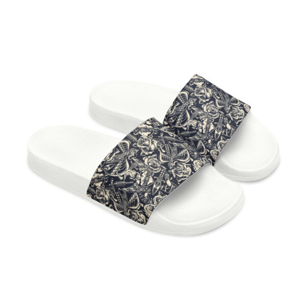 Tattoo-Inspired Greys Women's PU Slide Sandals