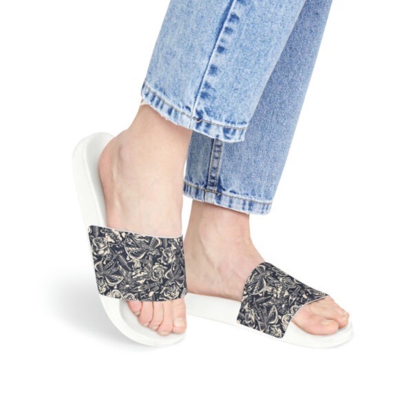 Tattoo-Inspired Greys Women's PU Slide Sandals - Image 9