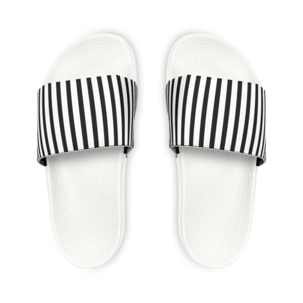Striped Women's PU Slide Sandals - Image 2