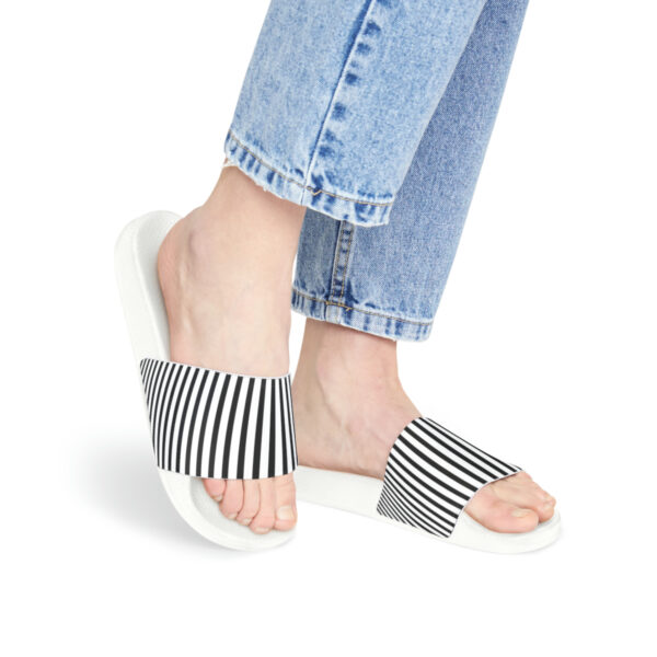 Striped Women's PU Slide Sandals - Image 9