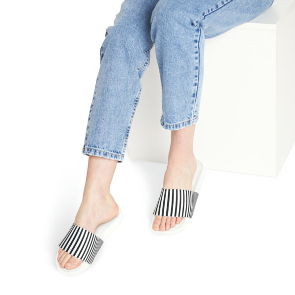 Striped Women's PU Slide Sandals - Image 10