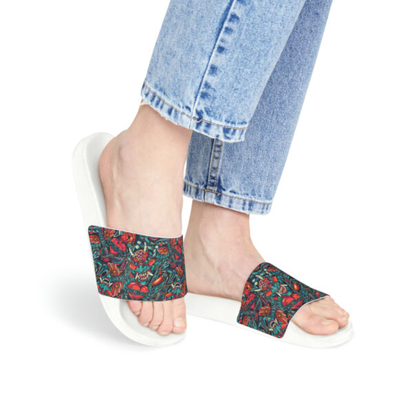 Tattoo-Inspired Monsters Women's PU Slide Sandals - Image 9