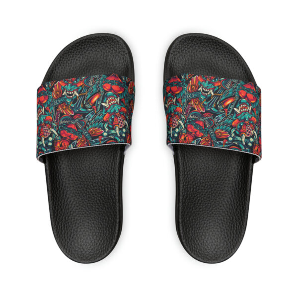 Tattoo-Inspired Monsters Men's PU Slide Sandals - Image 2