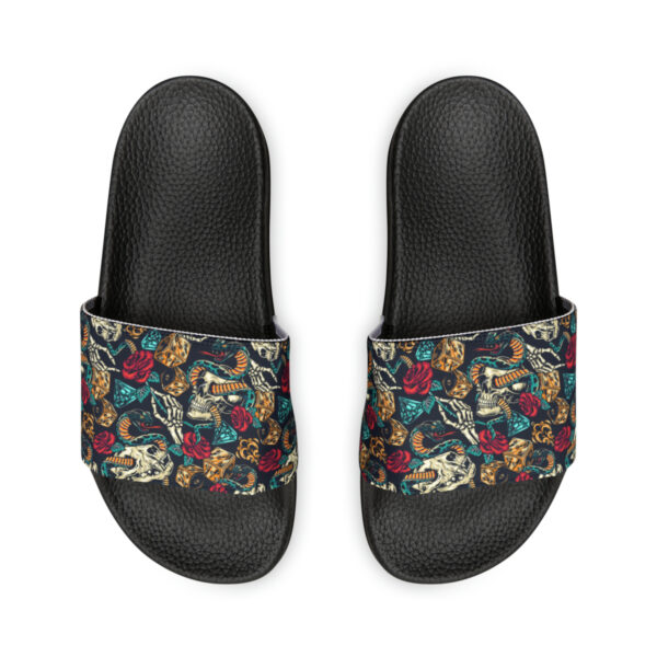 Tattoo-Inspired Skulls Men's PU Slide Sandals - Image 3