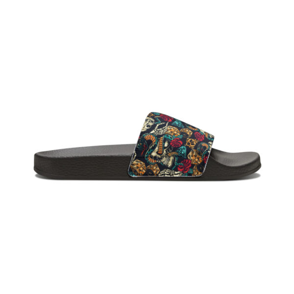Tattoo-Inspired Skulls Men's PU Slide Sandals - Image 7