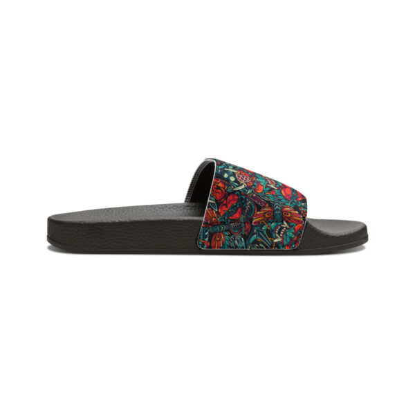 Tattoo-Inspired Monsters Men's PU Slide Sandals - Image 5