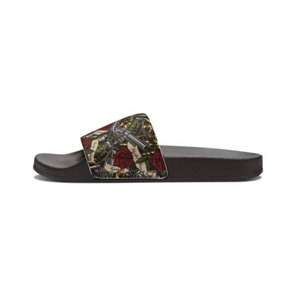 Tattoo-Inspired Hustle Men's PU Slide Sandals - Image 4