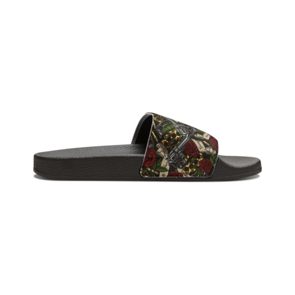Tattoo-Inspired Hustle Men's PU Slide Sandals - Image 5