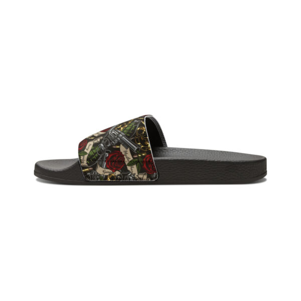 Tattoo-Inspired Hustle Men's PU Slide Sandals - Image 6