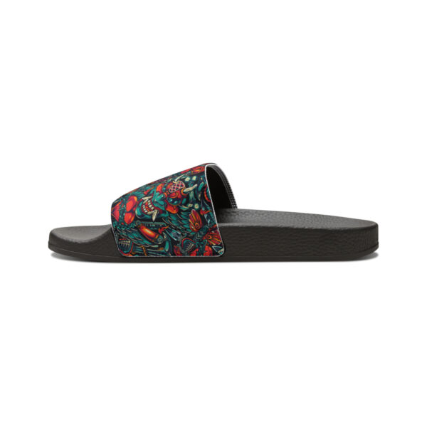 Tattoo-Inspired Monsters Men's PU Slide Sandals - Image 6