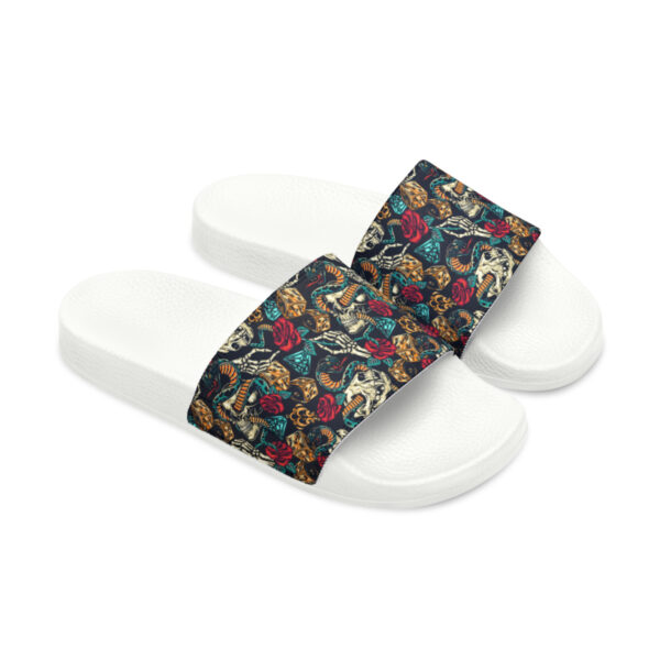 Tattoo-Inspired Skulls Men's PU Slide Sandals - Image 17
