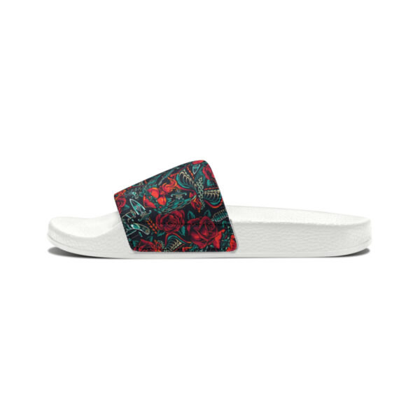 Tattoo-Inspired Roses Men's PU Slide Sandals - Image 13
