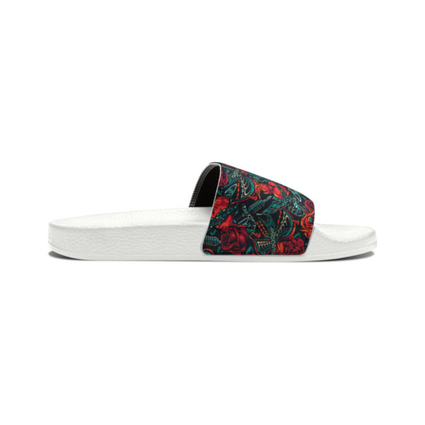 Tattoo-Inspired Roses Men's PU Slide Sandals - Image 14