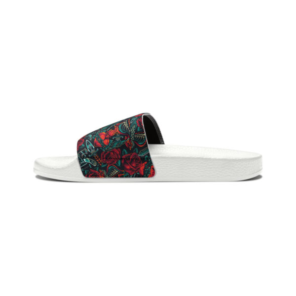 Tattoo-Inspired Roses Men's PU Slide Sandals - Image 15