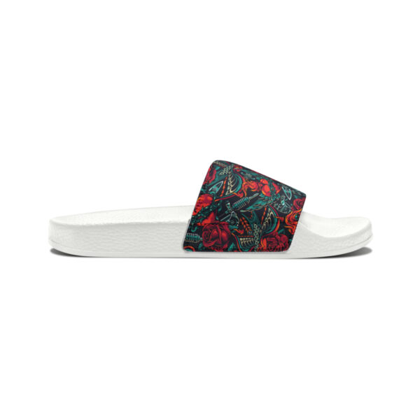 Tattoo-Inspired Roses Men's PU Slide Sandals - Image 16