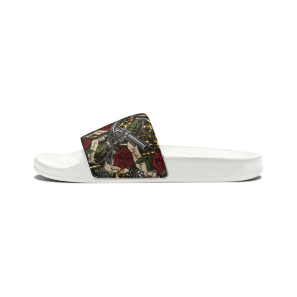 Tattoo-Inspired Hustle Men's PU Slide Sandals - Image 13