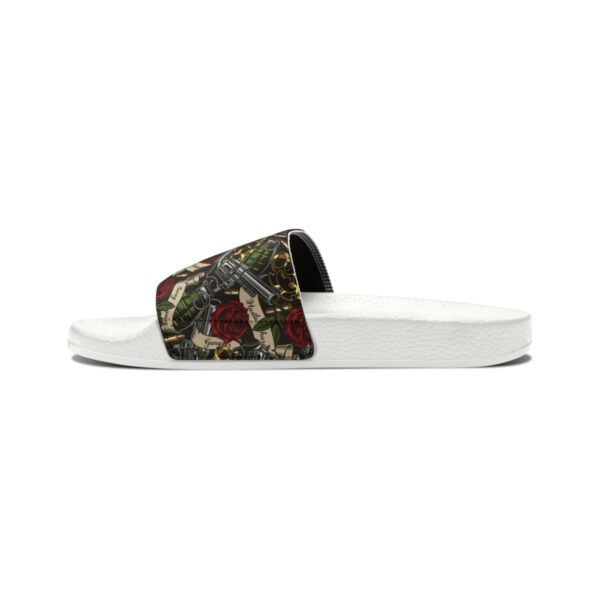 Tattoo-Inspired Hustle Men's PU Slide Sandals - Image 15