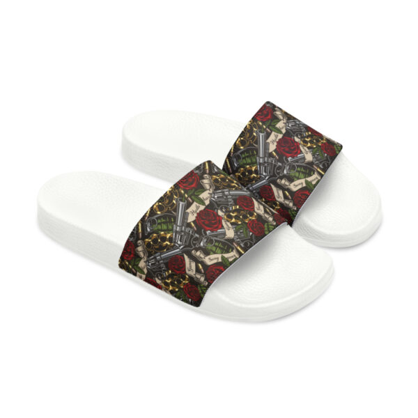 Tattoo-Inspired Hustle Men's PU Slide Sandals - Image 17