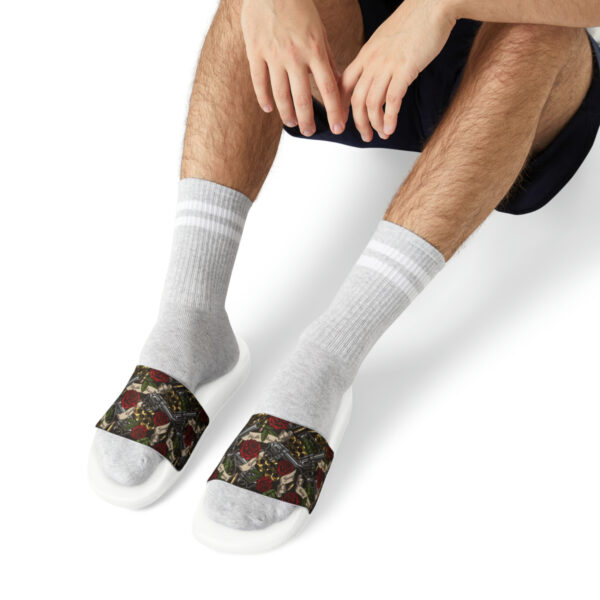 Tattoo-Inspired Hustle Men's PU Slide Sandals - Image 19
