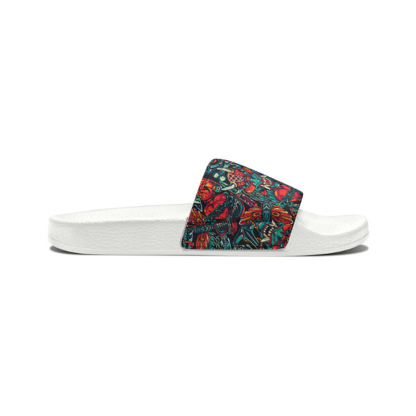 Tattoo-Inspired Monsters Men's PU Slide Sandals - Image 16