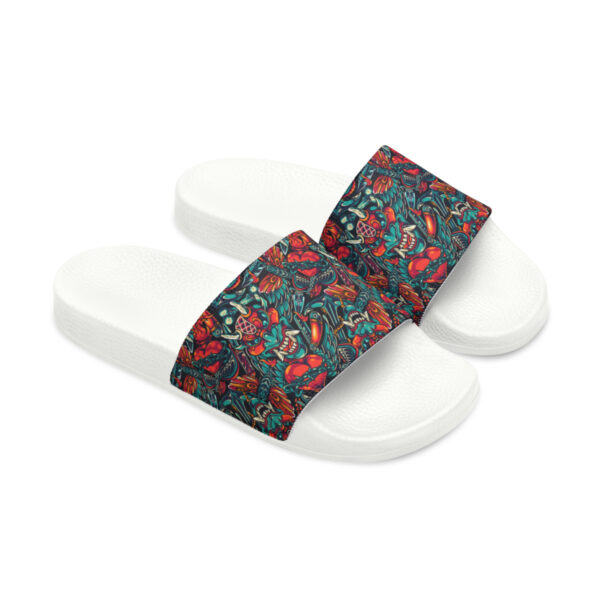 Tattoo-Inspired Monsters Men's PU Slide Sandals - Image 17