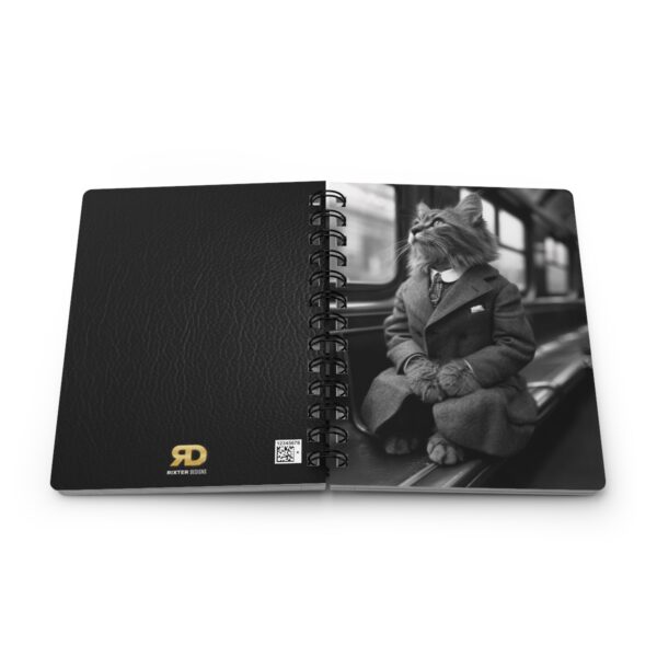 Commuter Cat Chronicles: Reflective Journeys in Black and White - Spiral Bound Journal - Image 7
