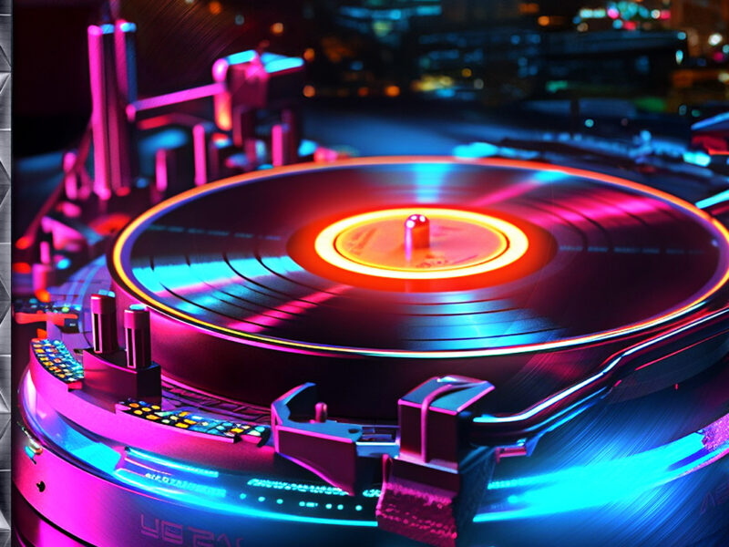 Rhythmic Resonance: 222 Vibrant Affirmations Illuminated by a Neon-Lit DJ Turntable