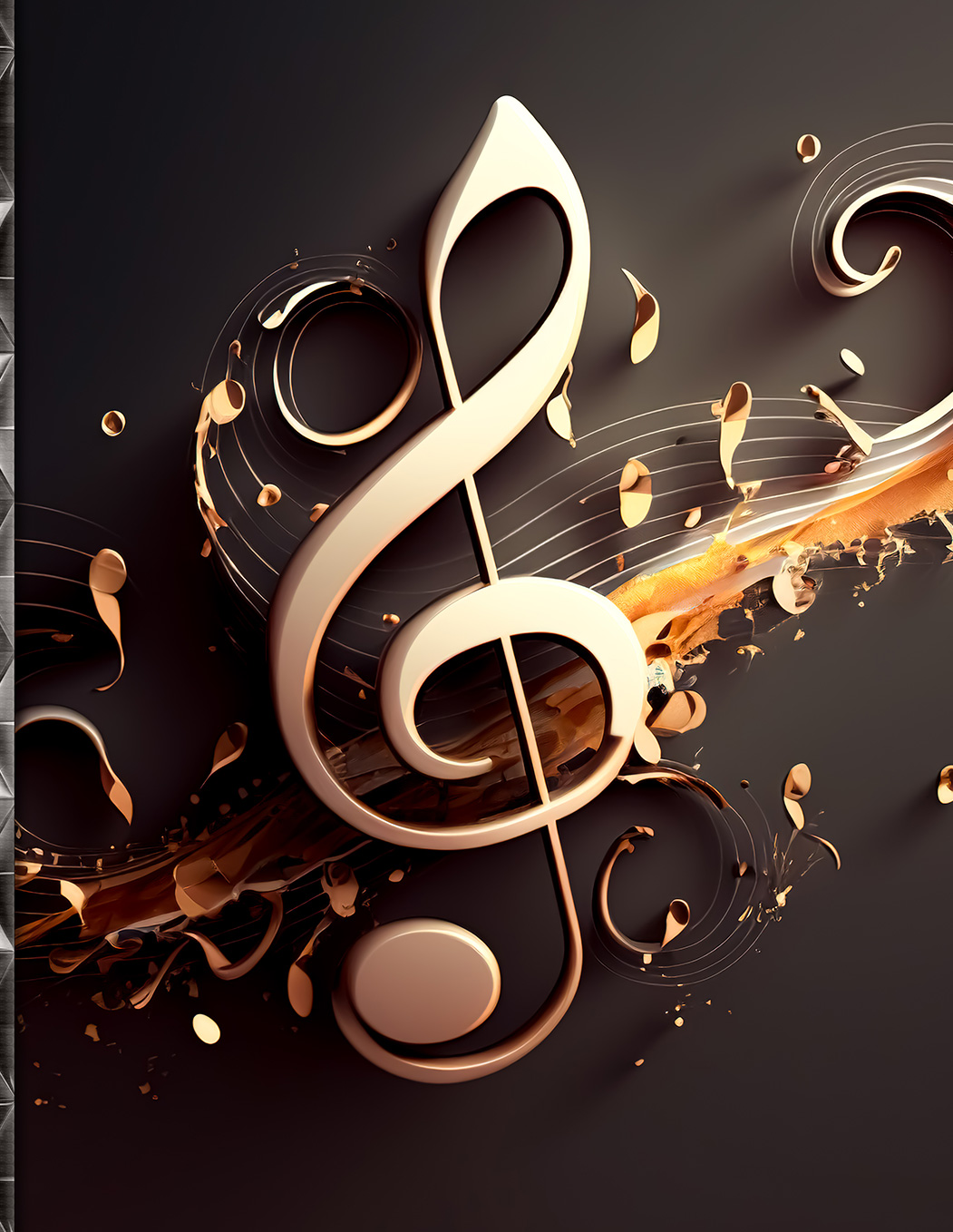 Melodic Manifestations: 222 Harmonic Affirmations Encased in a Golden Treble Clef Elegance